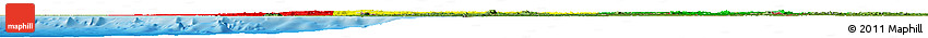 Flag Horizon Map of Guinea, satellite outside, bathymetry sea