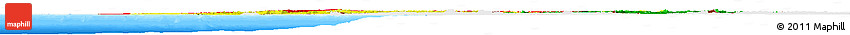 Flag Horizon Map of Guinea, single color outside, bathymetry sea, flag rotated