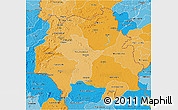 Political Shades 3D Map of Kankan