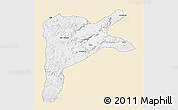 Classic Style 3D Map of Dabola, single color outside