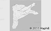 Gray 3D Map of Dabola, single color outside