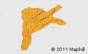 Political 3D Map of Dabola, cropped outside