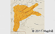 Political 3D Map of Dabola, shaded relief outside