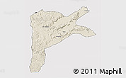 Shaded Relief 3D Map of Dabola, cropped outside