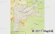 Shaded Relief 3D Map of Dabola, physical outside