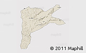 Shaded Relief 3D Map of Dabola, single color outside