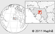 Blank Location Map of Dabola, highlighted country