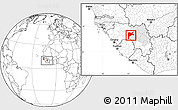 Blank Location Map of Dabola, highlighted parent region, within the entire country
