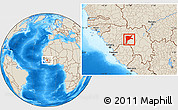 Shaded Relief Location Map of Dabola