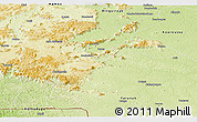 Physical Panoramic Map of Dabola