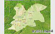 Physical 3D Map of Dinguiraye, satellite outside
