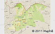 Physical 3D Map of Dinguiraye, shaded relief outside