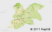 Physical 3D Map of Dinguiraye, single color outside