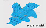 Political 3D Map of Dinguiraye, cropped outside