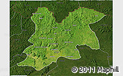 Satellite 3D Map of Dinguiraye, darken