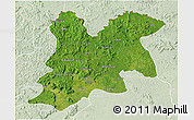 Satellite 3D Map of Dinguiraye, lighten