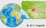 Physical Location Map of Dinguiraye