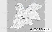 Gray Map of Dinguiraye, single color outside