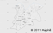 Silver Style Map of Dinguiraye, single color outside