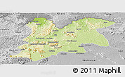 Physical Panoramic Map of Dinguiraye, desaturated
