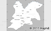 Gray Simple Map of Dinguiraye, single color outside