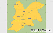 Savanna Style Simple Map of Dinguiraye, single color outside