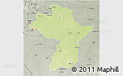 Physical 3D Map of Kouroussa, semi-desaturated