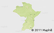 Physical 3D Map of Kouroussa, single color outside