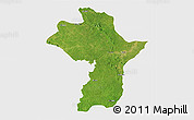 Satellite 3D Map of Kouroussa, single color outside