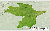 Satellite Panoramic Map of Kouroussa, lighten