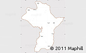 Classic Style Simple Map of Kouroussa, cropped outside