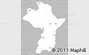 Gray Simple Map of Kouroussa, single color outside