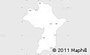 Silver Style Simple Map of Kouroussa, single color outside