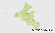 Physical 3D Map of Mandiana, single color outside