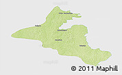Physical Panoramic Map of Mandiana, single color outside