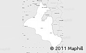 Silver Style Simple Map of Mandiana