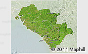 Satellite 3D Map of Kindia, lighten