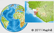 Physical Location Map of Forecariah, highlighted parent region, within the entire country