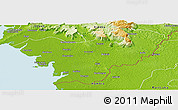 Physical Panoramic Map of Forecariah