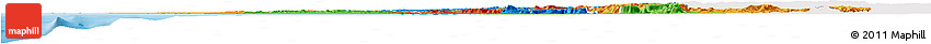 Political Horizon Map of Kindia, single color outside