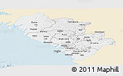 Classic Style Panoramic Map of Kindia, single color outside