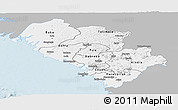 Gray Panoramic Map of Kindia, single color outside