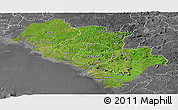 Satellite Panoramic Map of Kindia, desaturated