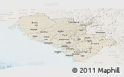 Shaded Relief Panoramic Map of Kindia, lighten