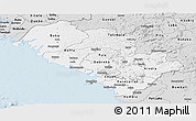 Silver Style Panoramic Map of Kindia