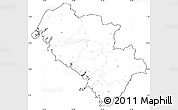 Blank Simple Map of Kindia, cropped outside, no labels