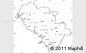 Blank Simple Map of Kindia, cropped outside