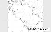Blank Simple Map of Kindia, no labels
