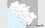 Gray Simple Map of Kindia