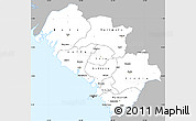 Gray Simple Map of Kindia, single color outside